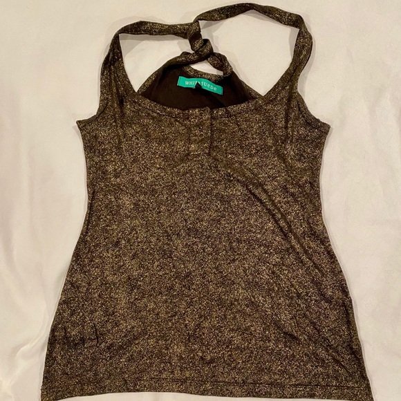 Gold tank top, twist racer back size med - Picture 1 of 6